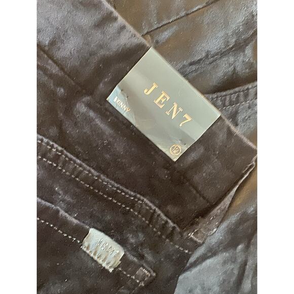 Jen7 by 7 for All Mankind Women's Velvet Skinny Jeans Black Size 12 Holidays - Picture 4 of 6